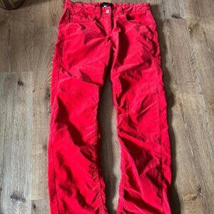 Isabel Marant Red Corduroy Straight Leg Pants Size‎ 1